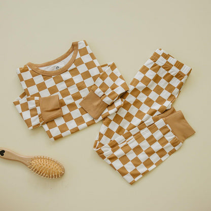 Golden Coast Check 2pc Bamboo Pajamas