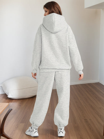 Women’s Plus Size Lounge Set – Oversized Hoodie & Baggy Sweatpants