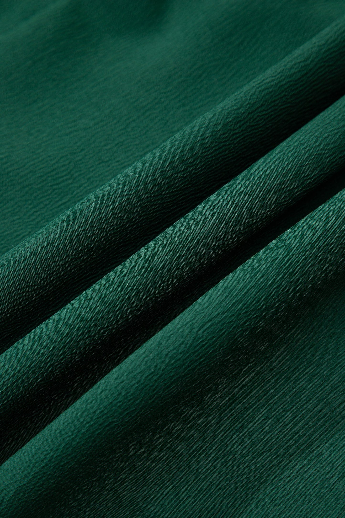 Blackish Green Solid Long Sleeve Button V Neck Tiered Maxi Dress
