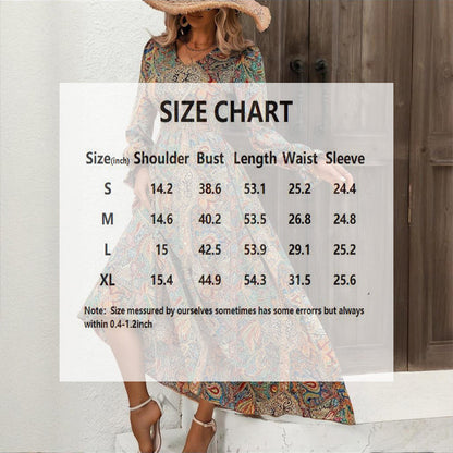 Retro Geometric Print Maxi Dress