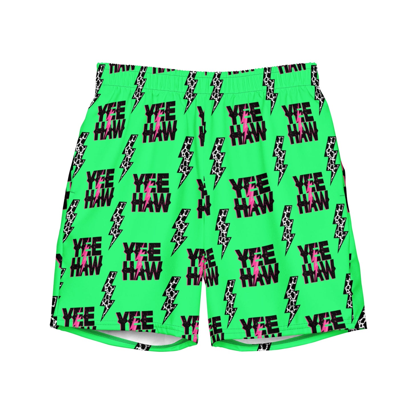 Baha Ranch Yeehaw Neon Men's Swim Trunks
