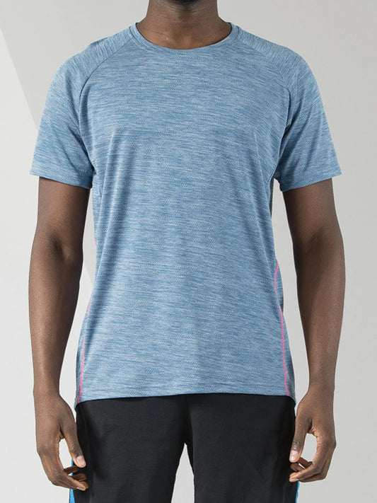 Men's Plus Size Round Neck Short Sleeve Active T-Shirt