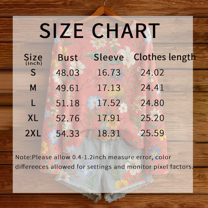 Women’s Fall Wildflower Print Long Sleeve T-Shirt