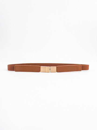 PU Elastic Skinny Belt