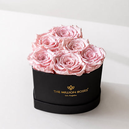 Baby Heart Black Box | Light Pink Roses
