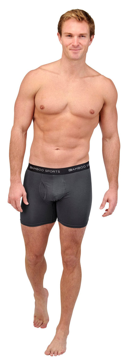 Men's 4" Inseam Bamboo Rayon Boxer Briefs - 4 Pack