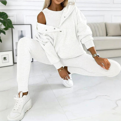 Women’s solid color three piece set