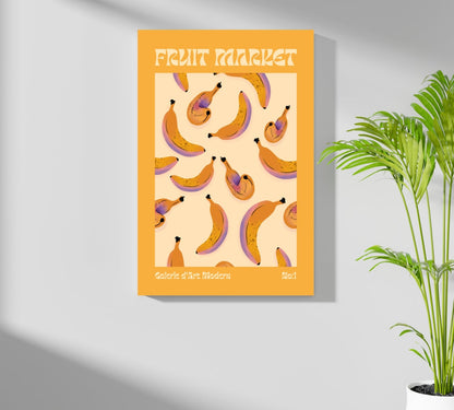 Modern Art Gallery Bananas Aluminum Print