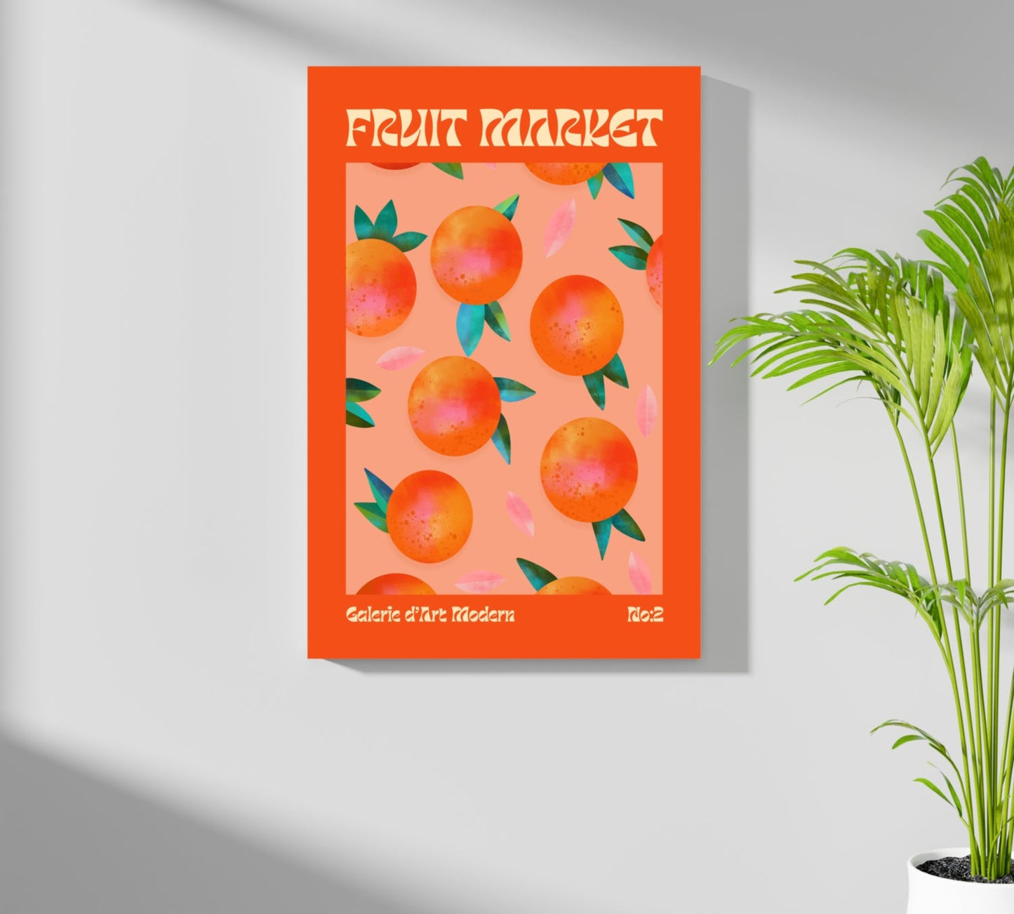 Modern Art Gallery Oranges Aluminum Print