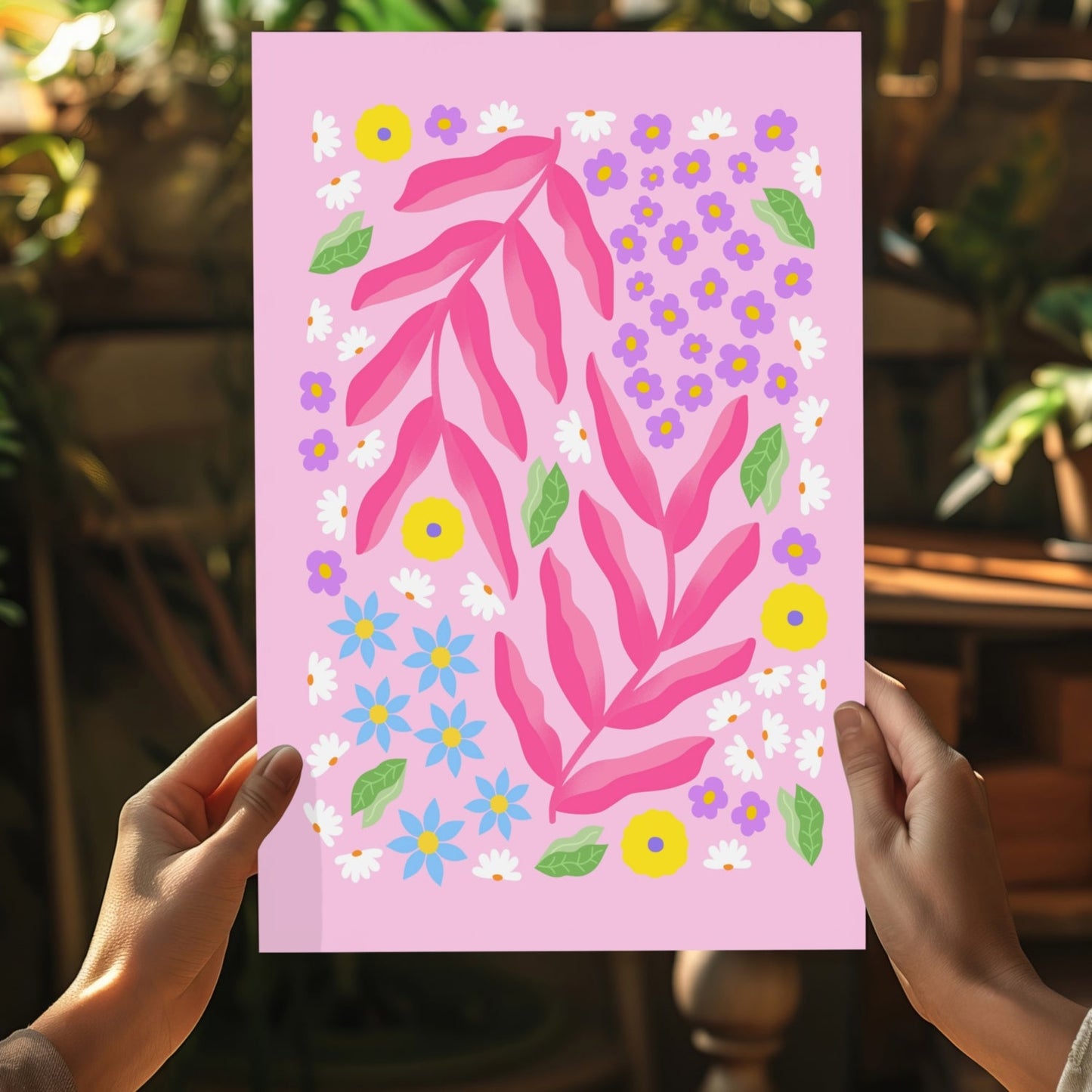 Abstract Flower Aluminum Print