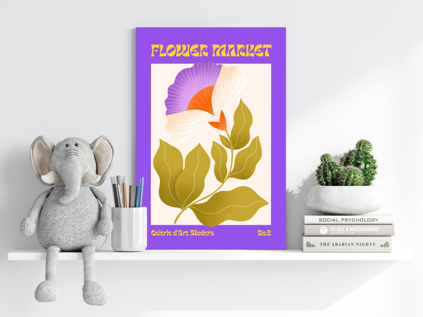 Modern Art Gallery Flower Aluminum Print