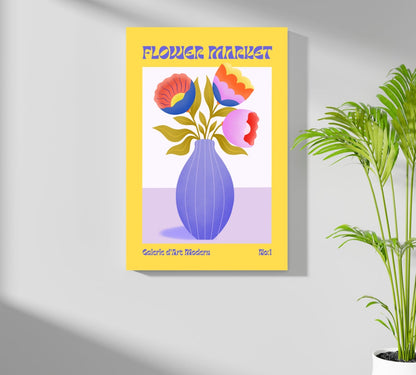 Modern Art Gallery Flower Aluminum Print