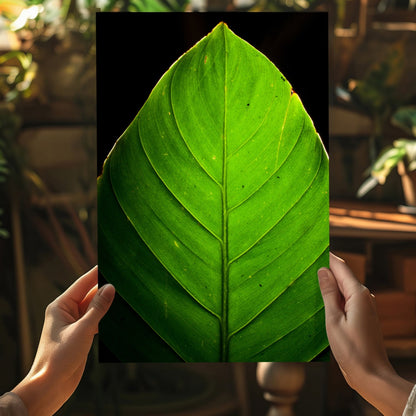 Green Leaf Aluminum Print