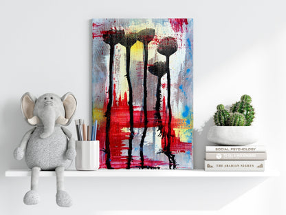 Abstract Flowers Aluminum Print