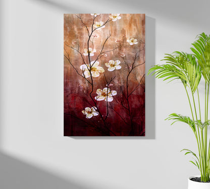 Abstract Flowers V1 Aluminum Print