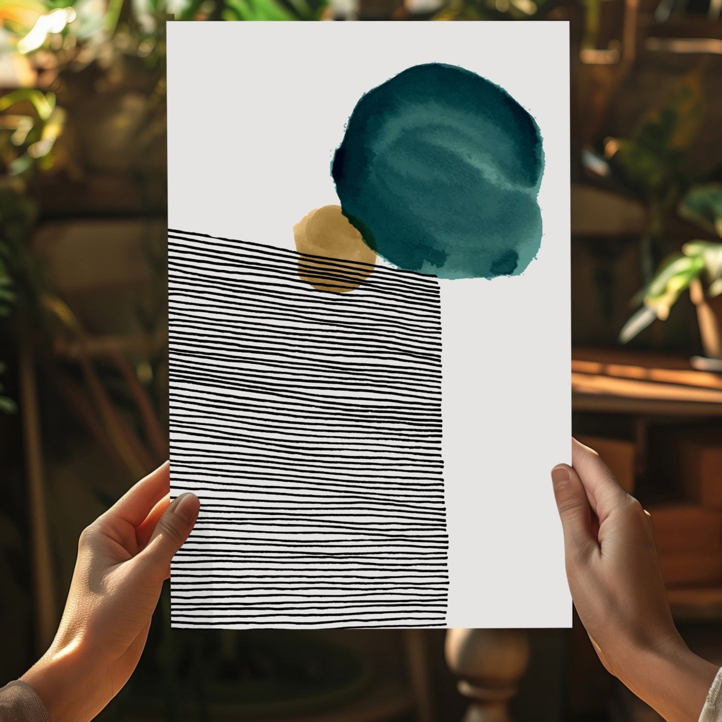 Modern Art Shape V3 Aluminum Print