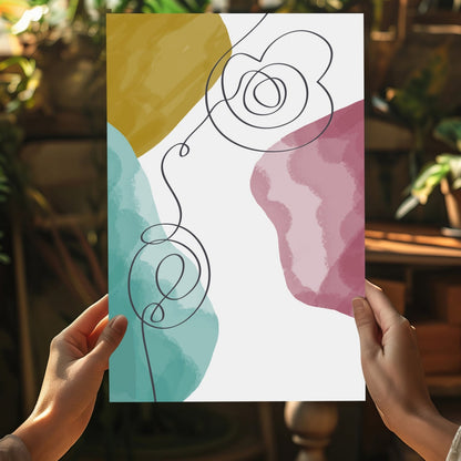 Modern Art Shape V4 Aluminum Print