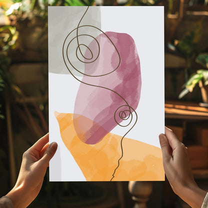 Modern Art Shape V5 Aluminum Print