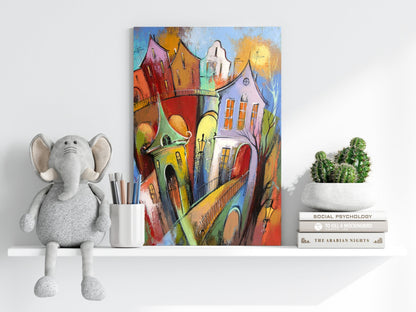 Cute City Aluminum Print