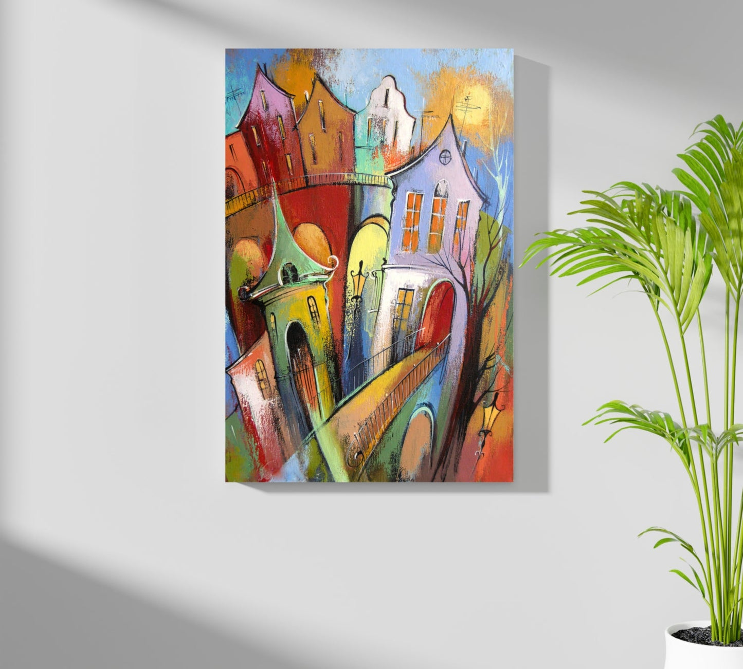 Cute City Aluminum Print