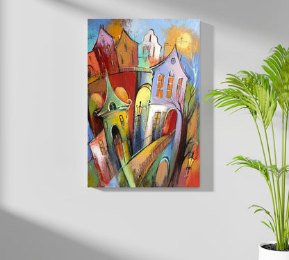 Cute City Aluminum Print