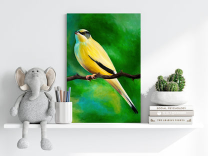 Yellow Bird Aluminum Print