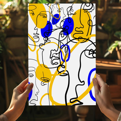 Abstract Line Art Aluminum Print