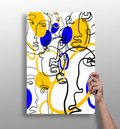 Abstract Line Art Aluminum Print