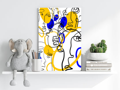 Abstract Line Art Aluminum Print