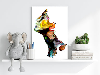 Colorful Portrait V1 Aluminum Print