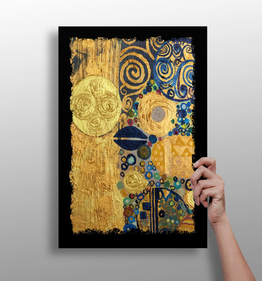 Abstract Gold Aluminum Print