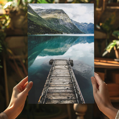Glacier Lake Aluminum Print