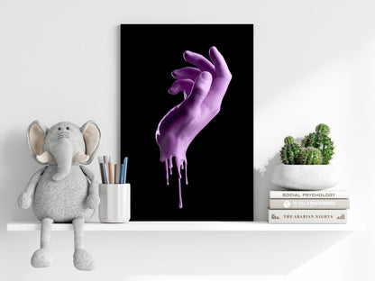 Hand in Paint Aluminum Print