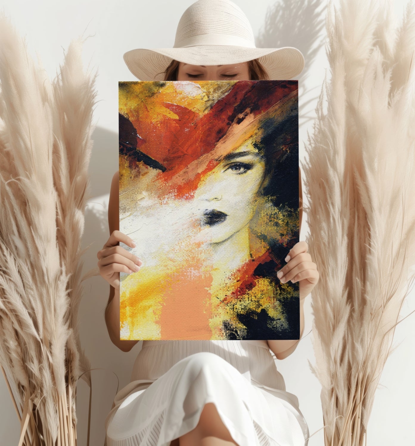 Abstract Woman Aluminum Print