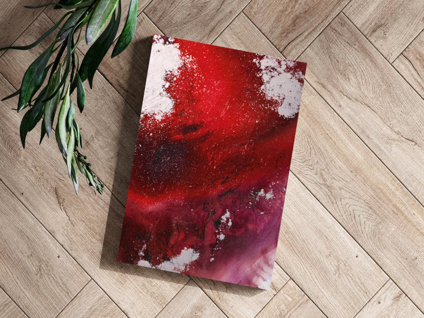 Abstract Paint Red V1 Aluminum Print
