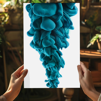 Teal Smoke Aluminum Print