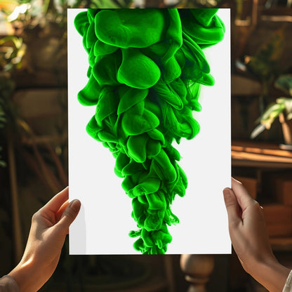 Green Smoke Aluminum Print