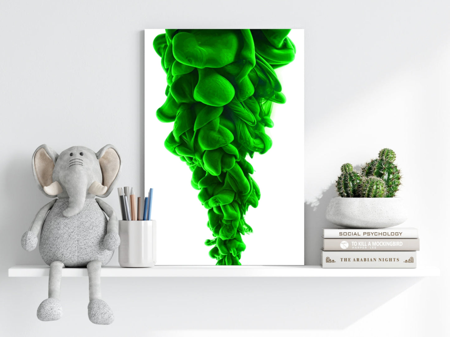 Green Smoke Aluminum Print