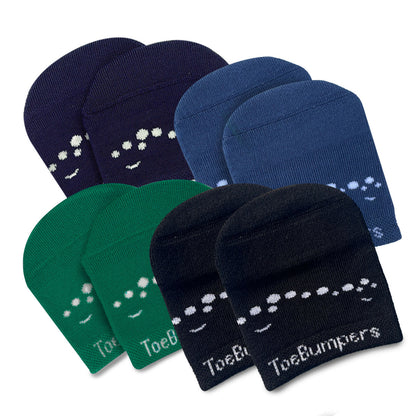 Women's Toe Protection Socks for Runners, Skiers, and Court Sports (4-Pack)