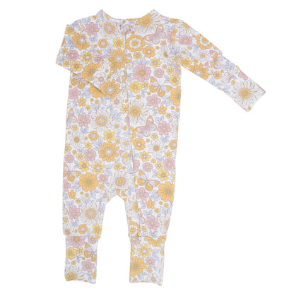 Retro Vintage Flowers Convertible Romper