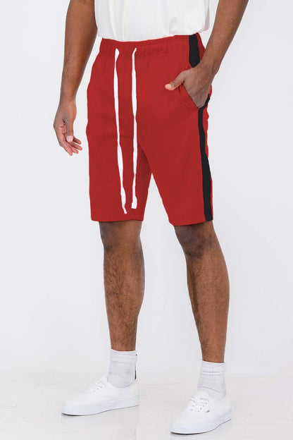 Red Black Baseball Jersey Short Set