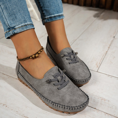 Women’s Comfortable PU Flat Shoes | Soft All-Matching Casual Flats