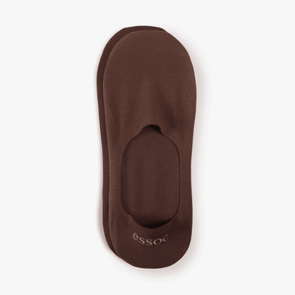 Unisex Cotton No Show Socks | Espresso Brown