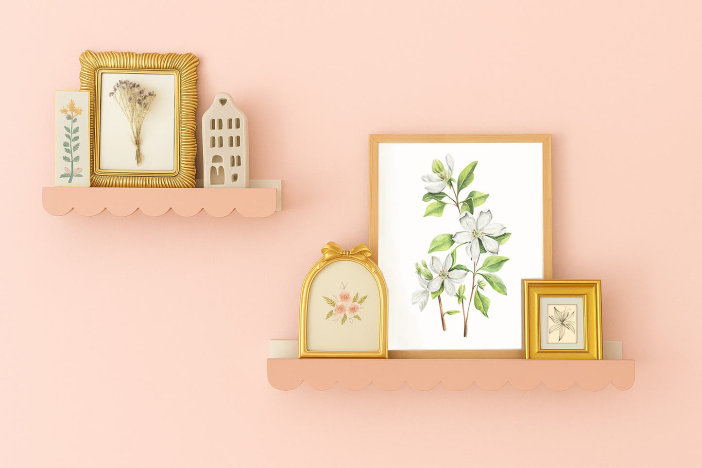 Watercolor Florals Art Print, Framed (12" x 16")