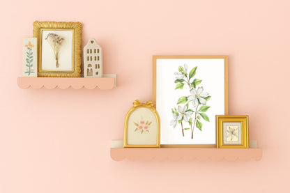 Watercolor Florals Art Print, Framed (12" x 16")