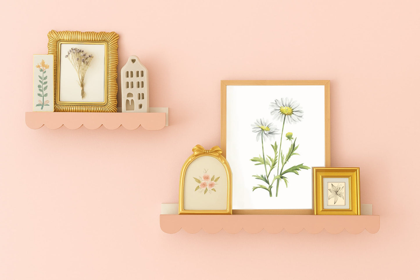 Watercolor Florals Art Print, Framed (12" x 16")