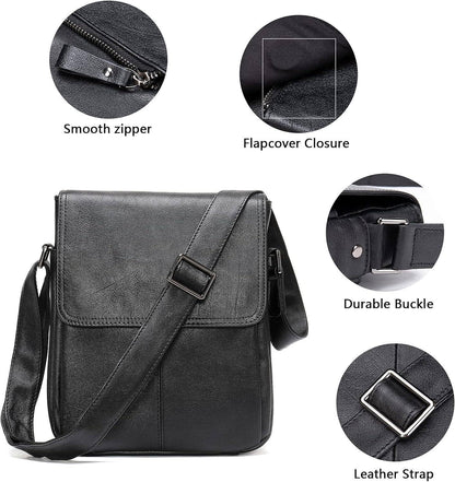 Men's Full-Grain Leather Sling Bag – Refined Business Carry