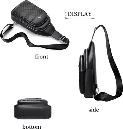 Men's Vegan Leather Sling Bag – Modern Work Carry