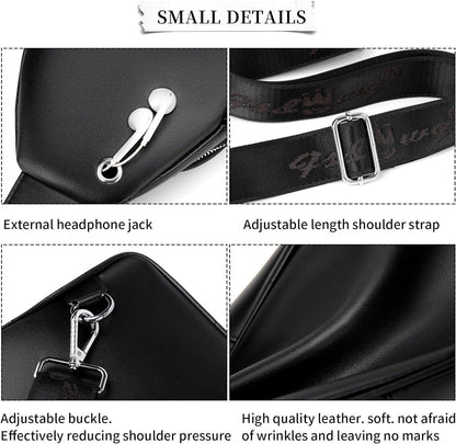 Men's Vegan Leather Sling Bag – Modern Work Carry