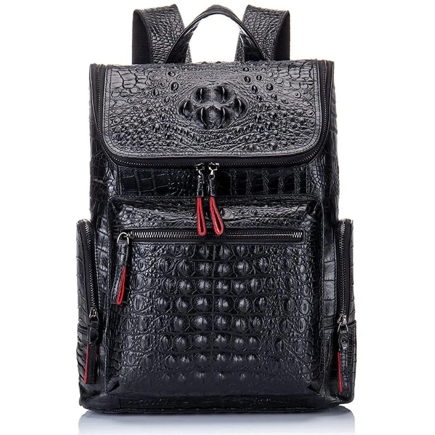 Men's Croc-Embossed Leather Backpack – Refined Business Carry